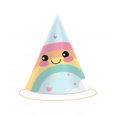 6 GORROS RAINBOW PARTY