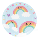 8 Platos 18 cm HAPPY RAINBOW