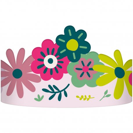 6 Coronas de Papel Flores
