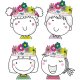6 Coronas de Papel Flores