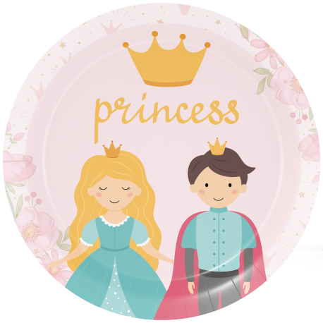 8 Platos 23 cm LITTLE PRINCESS