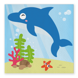 16 Servilletas 33 cm OCEAN CELEBRATION BKF