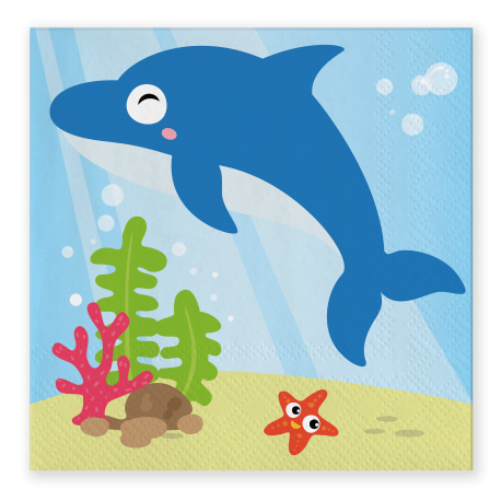 16 Servilletas 33 cm OCEAN CELEBRATION BKF