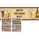 Banner Personalizable 152 X 50 cm Cheers & Beers