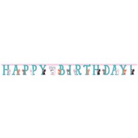 Guirnalda Happy Birthday 210 cm Purr-Fect Party
