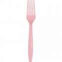 24 TENEDORES PLASTICO PREMIUM CLASSIC PINK