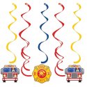 5 DECORACION COLGANTES FLAMING FIRE TRUCK