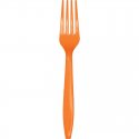 24 TENEDORES PLASTICO PREMIUM SUNKISSED ORANGE