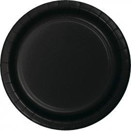 8 Platos 23 cm Negro