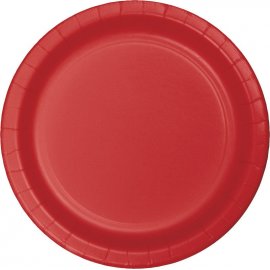 8 Platos 23 cm Rojo