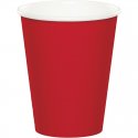 8 VASOS DE PAPEL 250 ML CLASSIC RED