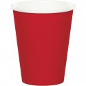 8 VASOS DE PAPEL 266 ML CLASSIC RED