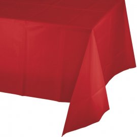 Mantel de Plástico 274 X 137 cm Rojo