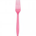24 TENEDORES PLASTICO PREMIUM CANDY PINK