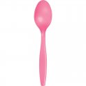 24 CUCHARAS PLASTICO PREMIUM CANDY PINK