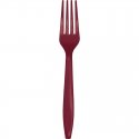 24 TENEDORES PLASTICO PREMIUM BURGUNDY