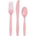 18 CUBIERTOS PLASTICO PREMIUM CLASSIC PINK