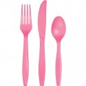 18 CUBIERTOS PLASTICO PREMIUM CANDY PINK