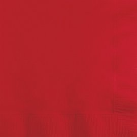 20 Servilletas 25 cm Rojo