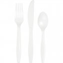 18 CUBIERTOS PLASTICO PREMIUM WHITE