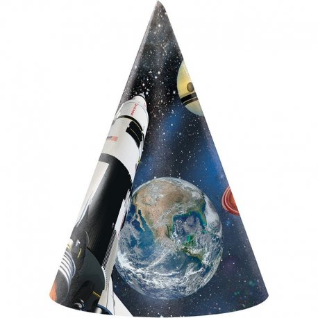 8 Gorros Cono Space Blast