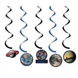 5 Decoraciones Colgantes Space Blast