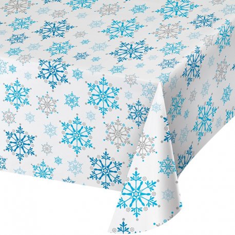 Mantelplastico Snowflake Swirls 274 X 137 Cm