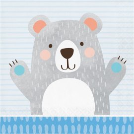 16 Servilletas 1St Birthday Bear 33 cm