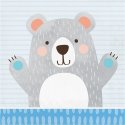 16 Servilletas 2P 1ST BIRTHDAY BEAR BKF