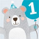 16 Servilletas 2P 1ST BIRTHDAY BEAR-BD