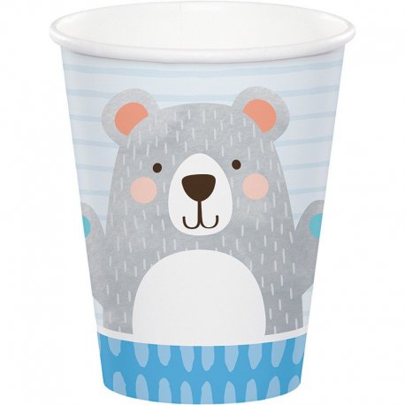 8 Vasos 1St Birthday Bear