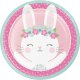 8 Platos 1St Birthday Bunny 22 cm
