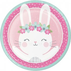 8 Platos 1St Birthday Bunny 22 cm