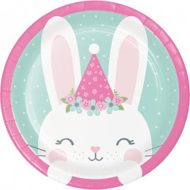 8 Platos 1St Birthday Bunny 18 cm