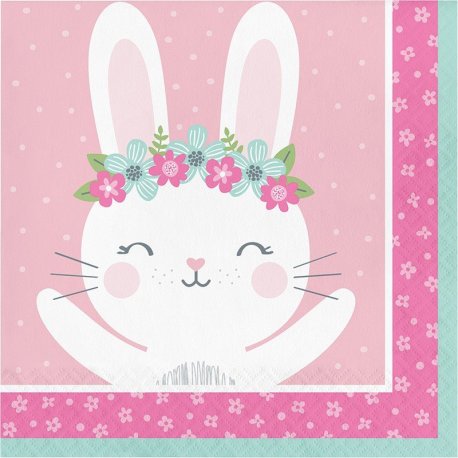 16 Servilletas 1St Birthday Bunny 33 cm