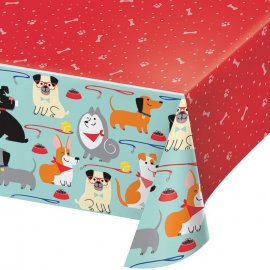 Mantel Plastico Dog Party 259 X 137 cm