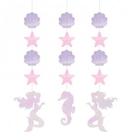 3 Decoraciones Colgantes Iridiscent Mermaid Shine