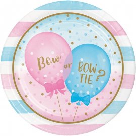 8 Platos Gender Reveal Balloons 22 cm