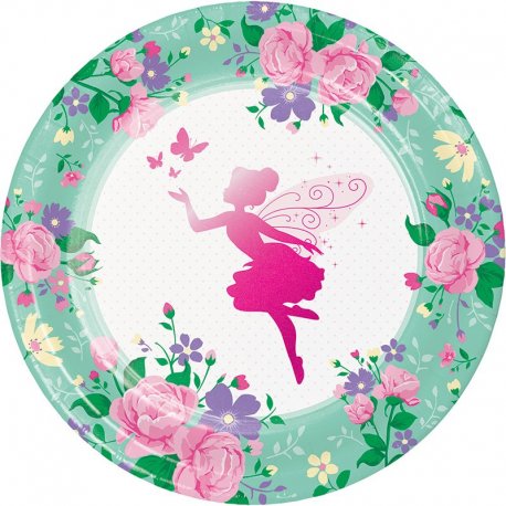 8 Platos Floral Fairy 23 cm