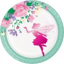 8 Platos Floral Fairy Foil 18 cm