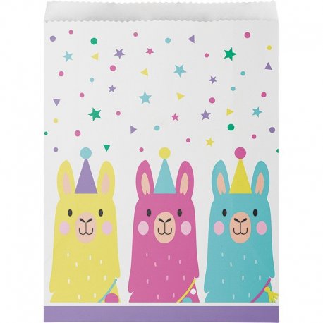 10 Bolsas de Papel Llama Party