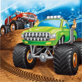 16 Servilletas Monster Truck Rally 33 cm