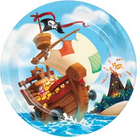8 Platos Pirate Treasure 23 cm