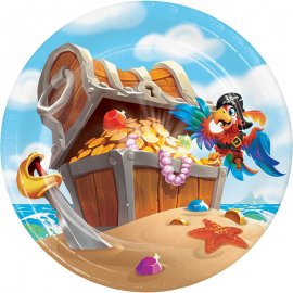 8 Platos Pirate Treasure 18 cm