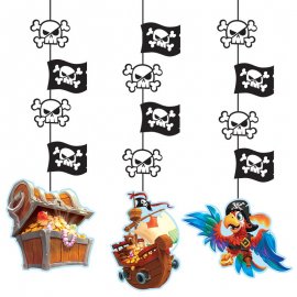 3 Decoraciones Colgantes Pirate Treasure