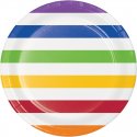 8 Platos Dots & Stripes Multicolor 23 cm