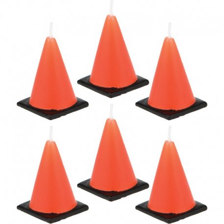 6 Velas Conos De Construcción
