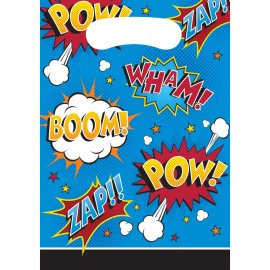 8 BOLSAS 23 x 16 SUPERHERO SLOGANS