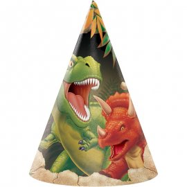 8 Gorros Cono Dino Blast