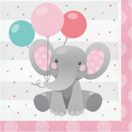 16 Servilletas 33 cm GIRL ENCHANT ELEPHANT